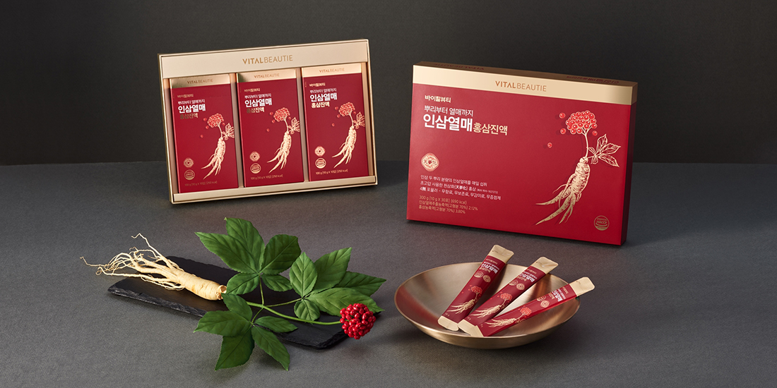 바이탈뷰티 인삼열매홍삼진액 출시 홍보 기사 이미지입니다.