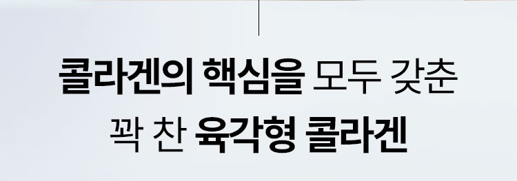콜라겐의 핵심을 모두 갖춘 꽉 찬 육각형 콜라겐